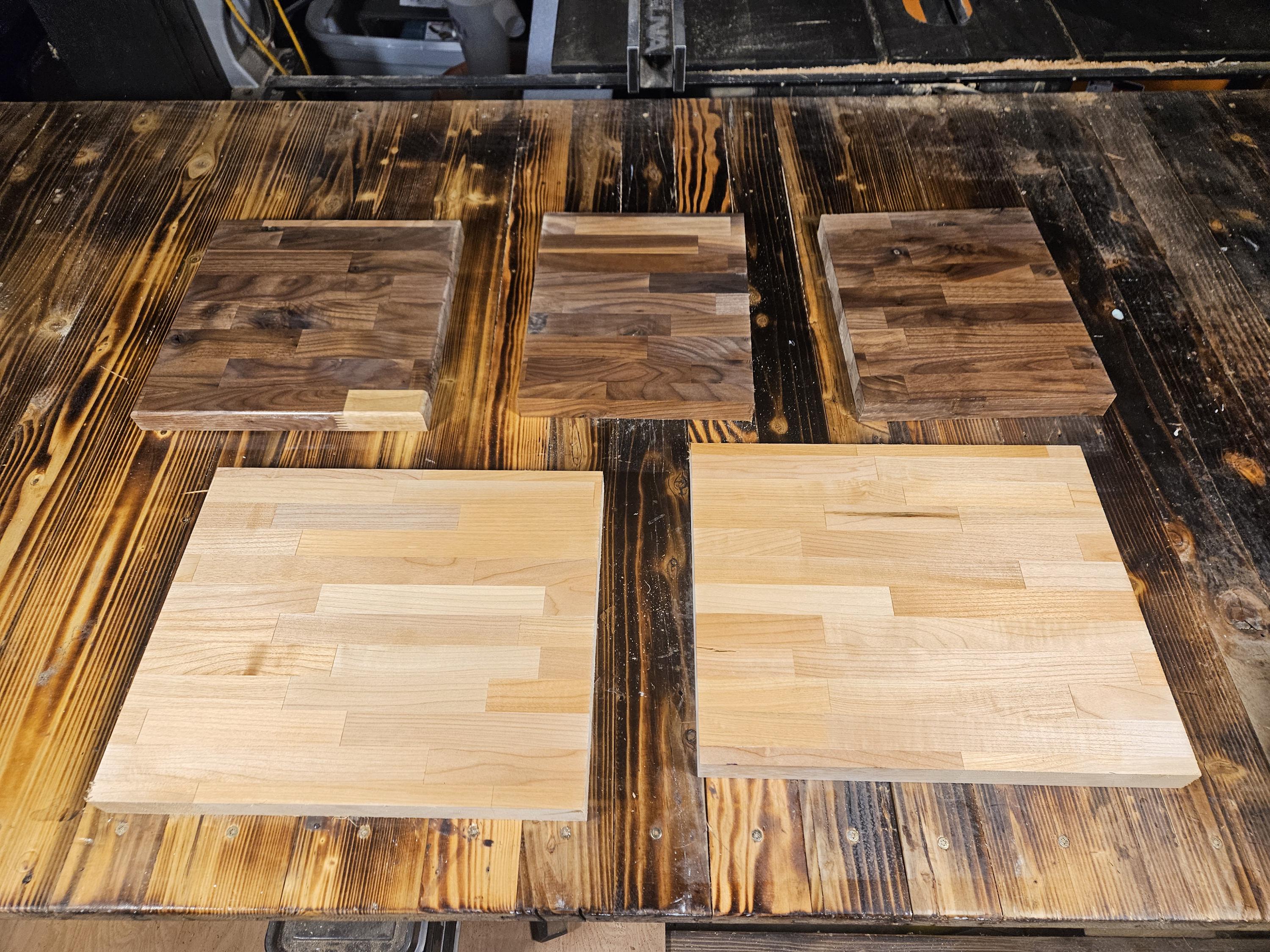 Walnut and Maple Butcher Block Off Cuts - Various sizes