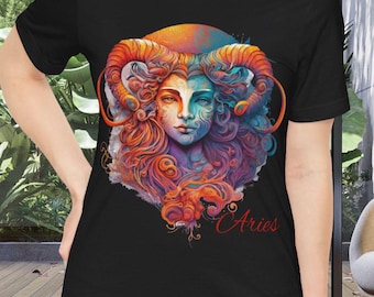Aries Zodiac T-Shirt Women Aries Tshirt Aries Birthday Shirt Aries Birthday Gifts for Her Aries Astrology Gift Aries Gift for Her April May