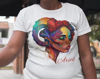 Aries Zodiac T Shirt Women Aries Tshirt Aries Birthday Shirt Aries Birthday Gifts for Her Aries Astrology Gift Aries Gifts for Women T-Shirt