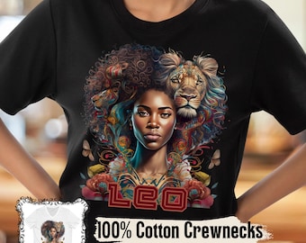 Leo Zodiac Shirt, Astrology Horoscope Graphic Tee, July August Birthday Gift