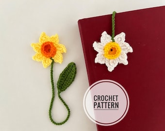 crochet daffodil bookmark pattern