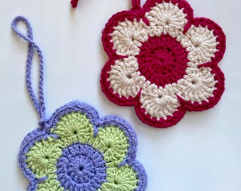 Crochet Flower Bag Charm Pattern Crochet Flower Purse PDF