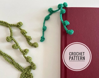 Crochet String of Pearls Bookmark Pattern: Botanical PDF (Digital Download)
