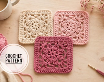 crochet flower granny square pattern