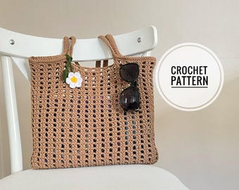 SOLO MODELLO / modello per borsa a rete all'uncinetto / borsa all'uncinetto