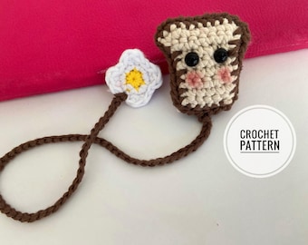 Crochet Toast Bookmark Pattern: Amigurumi Food Theme (PDF Pattern)