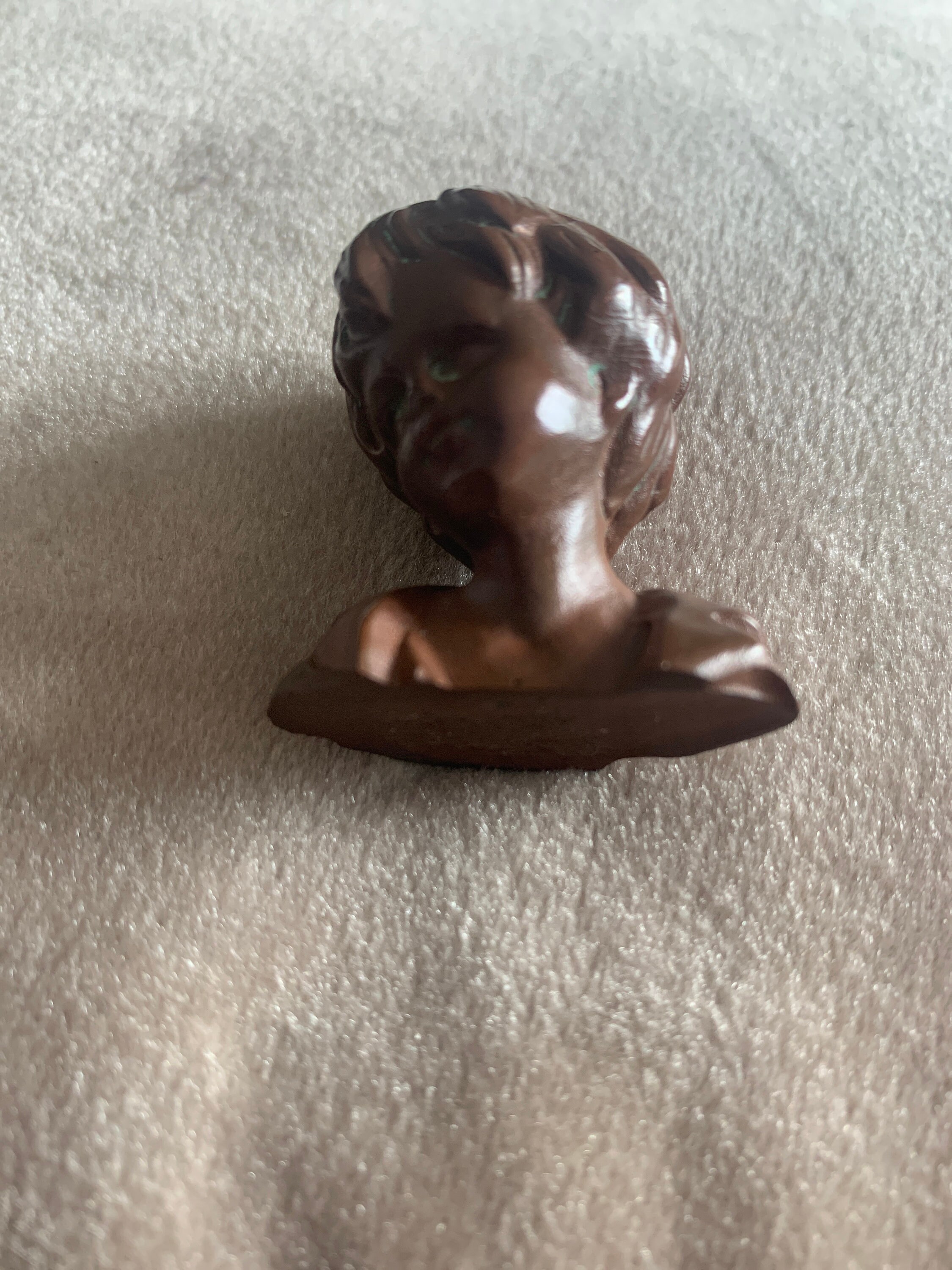 Statue jeunes enfants moulage d'art en plâtre, 24,5 cm