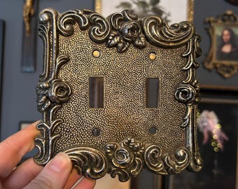 1967 Decorative Metal Light Switch Cover by American Tack and