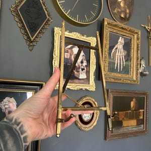 mini brass display easel