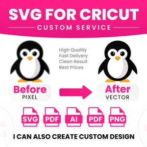 Custom SVG for Cricut, SVG Cricut, Image to svg, Logo & Image Redraw Service, image vectorization