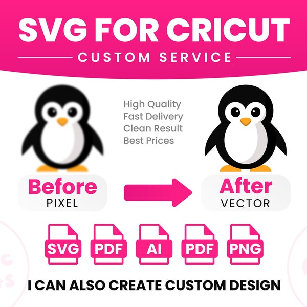 Custom SVG for Cricut, SVG Cricut, Image to svg, Logo & Image Redraw Service, image vectorization