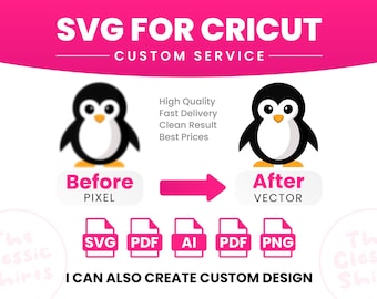 SVG personnalisé pour Cricut, SVG Cricut, image en svg, service de refonte de logo et d'image, vectorisation d'image