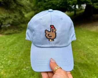Bestickte Stardew Valley Huhn Cap: Ein Geschenk für alle Gamer