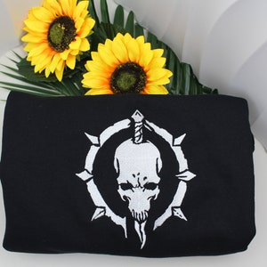Diablo 4 Nekromanta haftowana bluza, najlepszy prezent dla graczy, bluzy z kapturem Diablo IV, najlepszy prezent urodzinowy dla niego