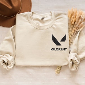 Valorant Embroidered Sweatshirt, Gamers Hoodies, Best Gift For Birthday, Y2K Inspired, Vintage, Trendy Sweatshirt