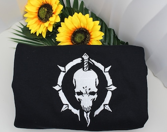 Diablo 4 Necromancer Embroidered Sweatshirt: Gamer Gift