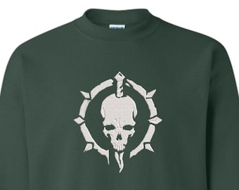 Diablo 4 Necromancer Sweatshirt: Embroidered Gamer Hoodie