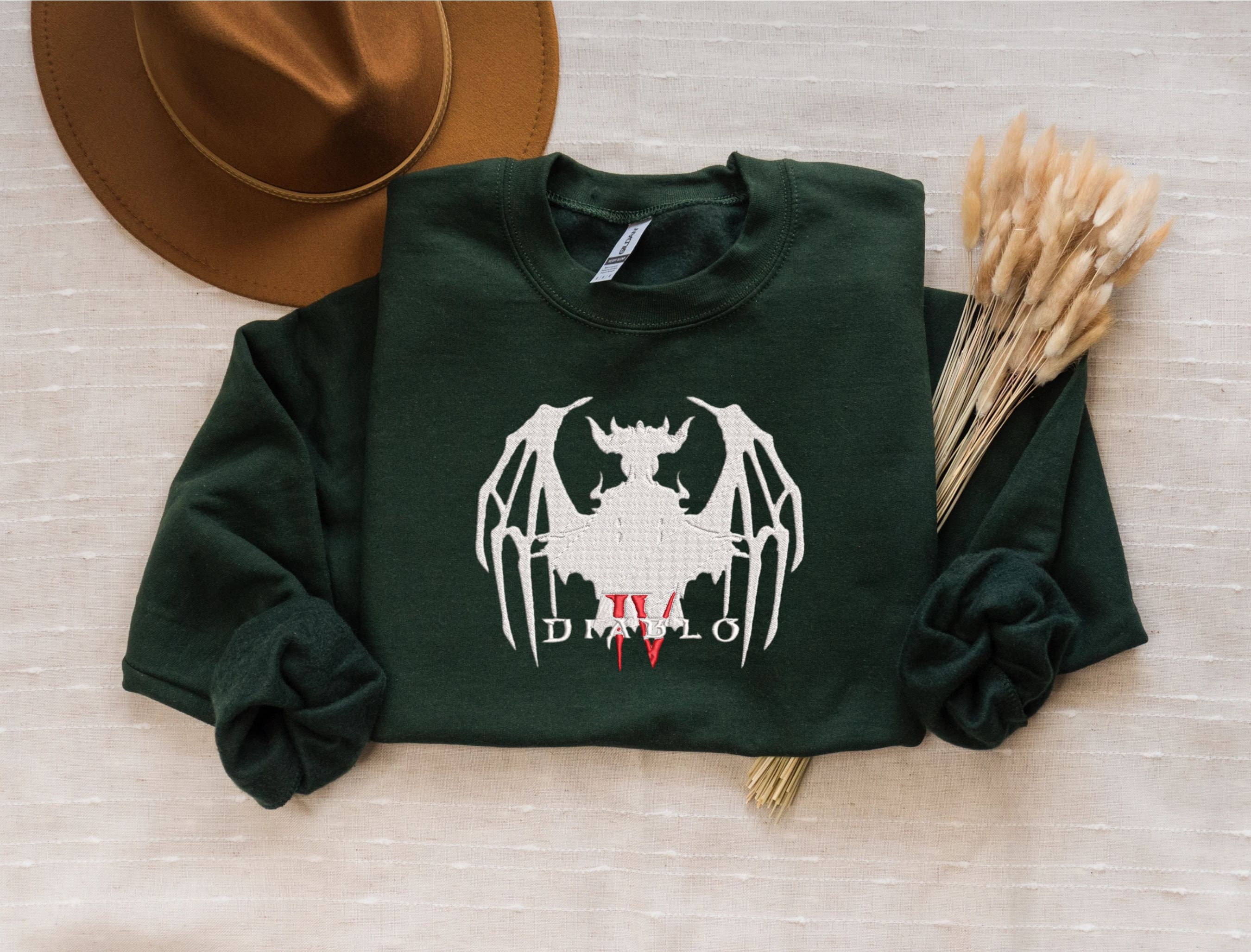Lilith Embroidered Sweatshirt, Best Gift For Gamers, Diablo IV Hoodies, Best Birthday Gift For Boyfriend