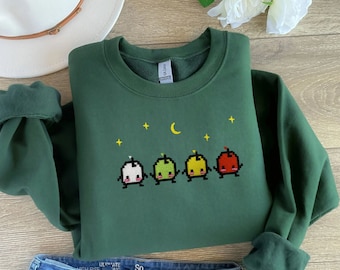 EMBROIDERED Stardew Valley Junimo Sweatshirt, Geek Chic Style, Cozy Gamer Fashion, Cozy Gamer Apparel, Gamer Fashion Must-Have