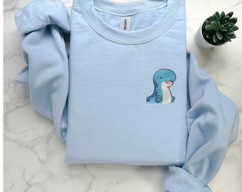 Embroidered Palworld Relaxaurus Sweatshirt: Cozy Gaming Attire