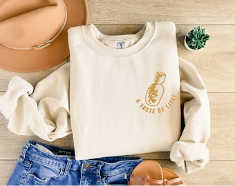 Dark Souls A Taste Of Life EMBROIDERED Sweatshirt, Ultimate Gamer Gift, Perfect Gift for Gamers, Geek Chic Fashion, Cozy Gamer Apparel
