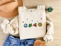 Embroidered Animal Crossing Sweatshirt, Cozy Gamer Crewneck, Kawaii Cottage core Embroidery, Nintendo Inspired Gift for Her or Him