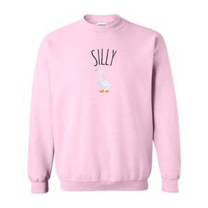 Silly Goose Embroidered Sweatshirt, Goose Embroidered Crewneck, Funny Sweater, Silly Shirt, Goose Sweatshirts. Embroidered Silly Hoodie