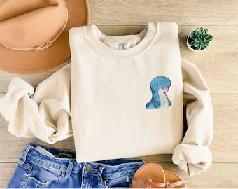 Embroidered Palworld Relaxaurus Sweatshirt: Cozy Gamer Fashion