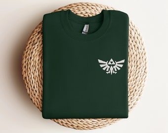 Legend of Zelda Embroidered Sweatshirt, Zelda Embroidered Hoodie, Best Zelda Gifts, Zelda Shirts