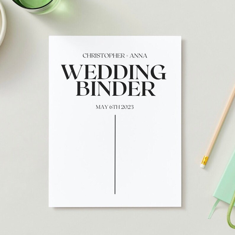 Complete Wedding Weekend Binder, Modern Minimalist Wedding Outline ...