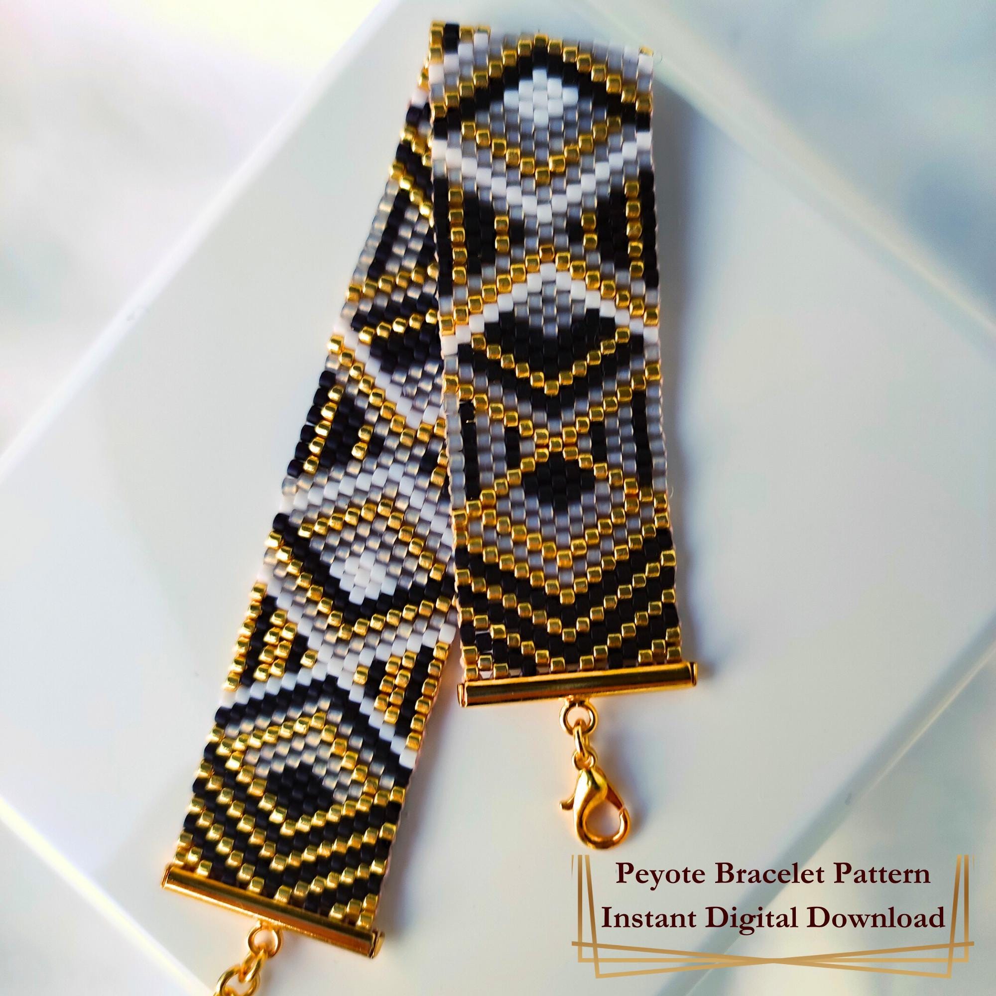 Black silver clover bracelet - Etsy 日本