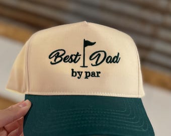 Best Dad By Par Embroidered Structured Cap Golfing Dad Cap