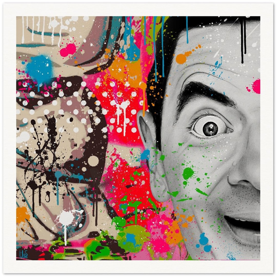 Mr. Bean Pop Art Etsy