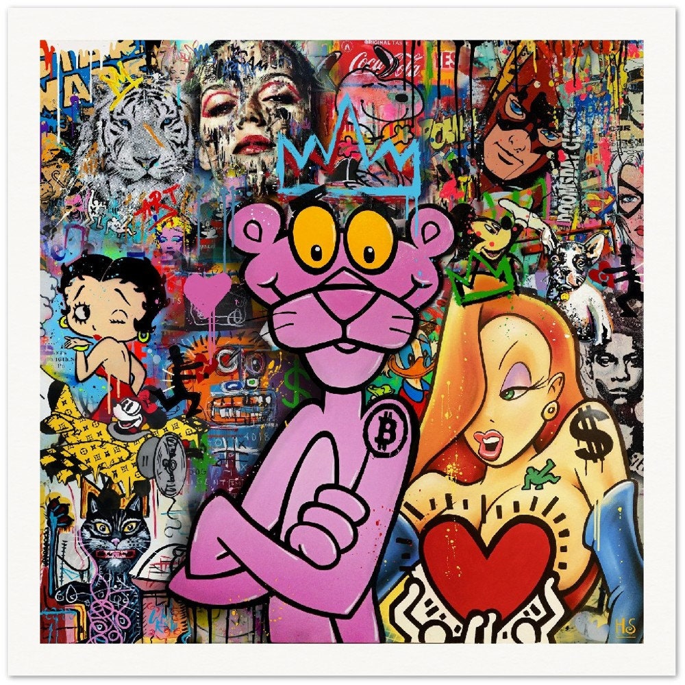Pink Panther Urban Pop Art Champagne Ant Little Man Think 