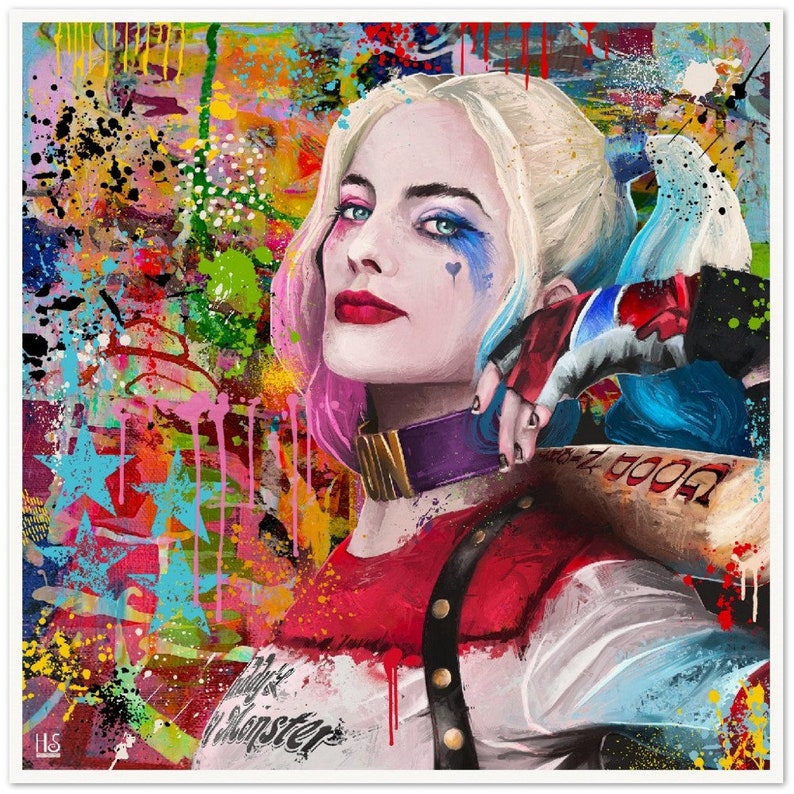 Harley Quinn Pop Art Etsy