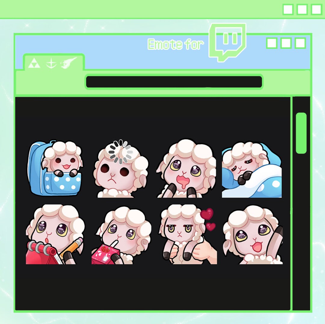 White Sheep Emote for Twitch or Discord Set 4 - Etsy