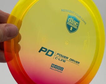 Discmania C Line PD 174 dyed disc golf driver Mad Gradient dye Madhatter half & half