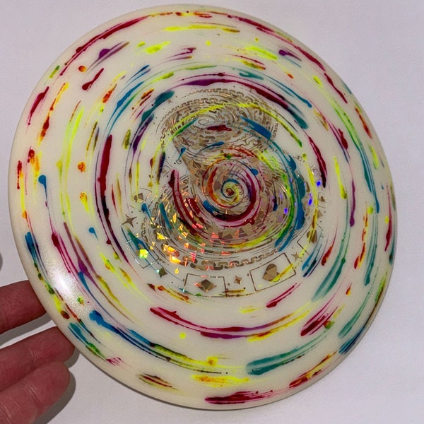 Kastaplast K1 Glow Gote 180g disc golf mid range  Madhatter Jawbreaker swirl dye