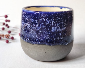 Taza artesanal - Taza esmaltada con efecto - Regalo único hecho a mano - Complemento de cocina - Diseño original