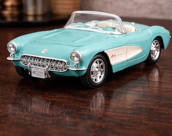 Coche Corvette Vintage de 1950 decorativo – Artículo de decoración retro chic – Modelo de coche de colección – Regalo original para hombres – Decoración para la sala de estar