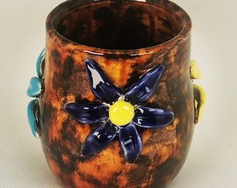 Jarrón de cerámica, cerámica hecha a mano, regalo de Navidad, jarrón original, regalo decorativo, florero, jarrón moderno