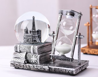 Reloj de Arena Decorativo "Ciudad de París" | Decoración vintage y elegante para el hogar y la oficina. Regalo ideal para los amantes de París.