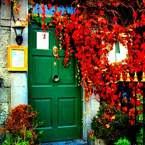 Colorful Door Prints, Rustic Door Photos, Country Village Door Photos, Wall Décor, Colorful Door Prints, Secret Gardens