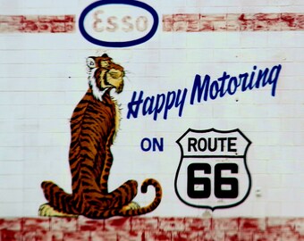 Vintage Route 66 Wall Art, Happy Motoring on Route 66, Route 66 Travel Poster, Road Trips On The Mother, Road Trip, Route 66