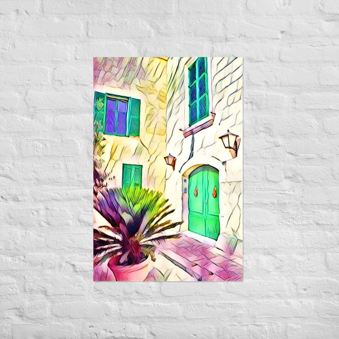 Water Color Prints, Rustic Door Photos, Country Village Door Photos ...