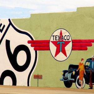 Historic Route 66 Wall Decor, Route 66 Wall Signs, Nostalgic Route 66 Photo Print, Route 66 Travel Poster, Road Trips On The Mother Road