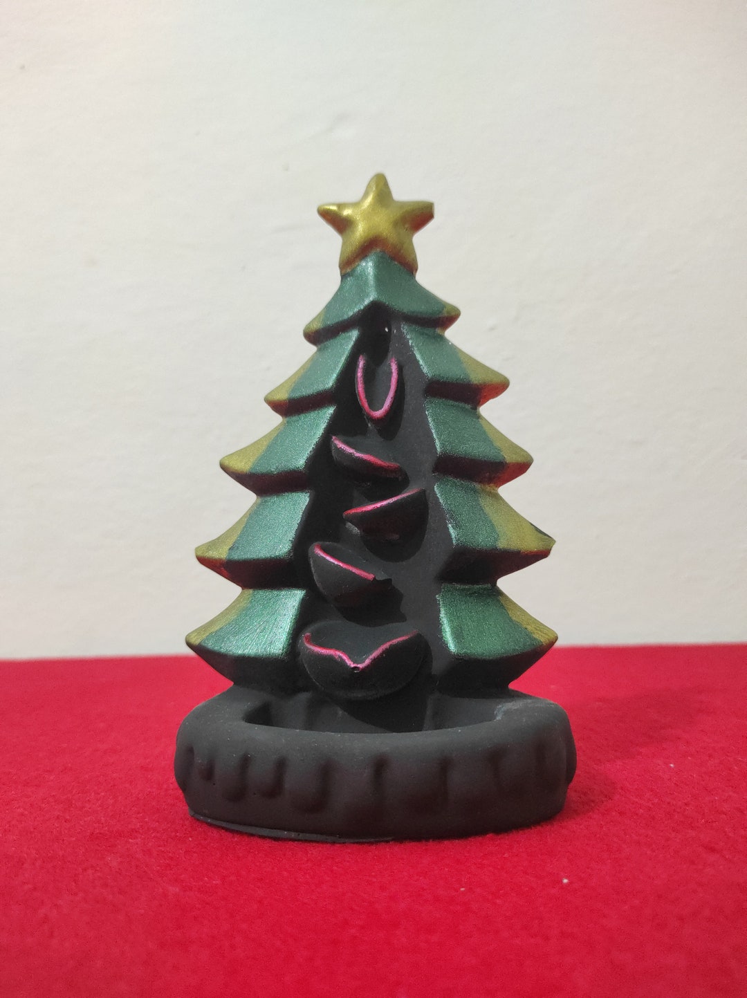 Cristmans Tree Incense Holder Etsy