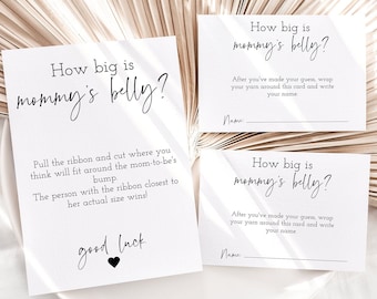 Modern Minimalist  Mommy Belly Game ,Baby Shower Mommy Belly Game, Baby Shower Editable Mommy Belly Game, Instant download,TEMPLETT, CC008
