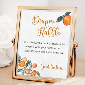 Little Cutie Babyparty-Windel-Verlosung Zeichen und Karte, Babyparty-Windel-Verlosung Zeichen und Karte, Babyparty bearbeitbare Windel-Verlosung, CC057