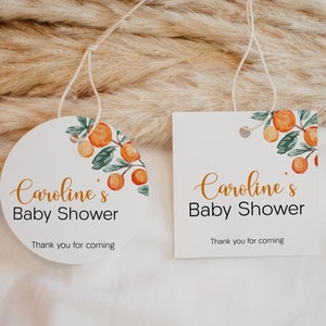 Little Cutie Baby Shower Square and circleTags , Baby Shower , Editable Baby Shower Square and circleTags, Instant download, TEMPLETT, CC057